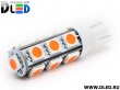   Автолампа светодиодная T10 - W5W - 13 SMD 5050 (пурпурная) (2шт.)